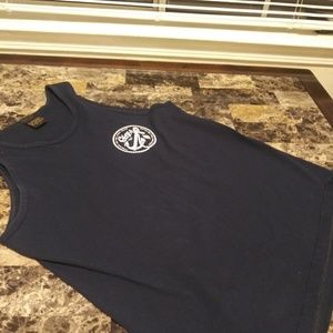 Men navy blue obey tank top size Medium